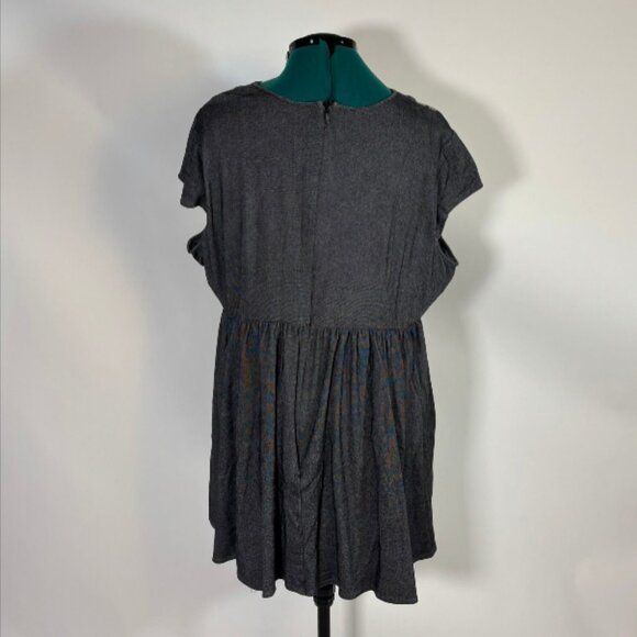 Modcloth Graphite Grey Peter Pan Collar Dress with Pockets - Picture 2 of 3